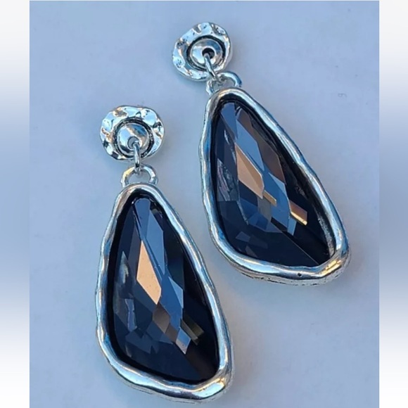 SUPERSTITION • Boho Earrings • Smoke Gray Crystal - Picture 4 of 9